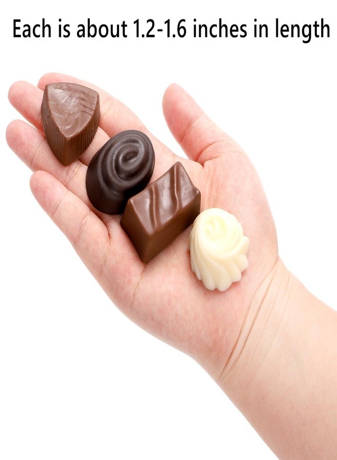 Cididu 40 Pcs Fake Chocolate, Faux Candy Artificial for DIY Crafts, Chocolate Decorations Realistic, Reusable Candy Food Dessert Model for Cake Decor Party Favors Home Kitchen Display Props - Image 2
